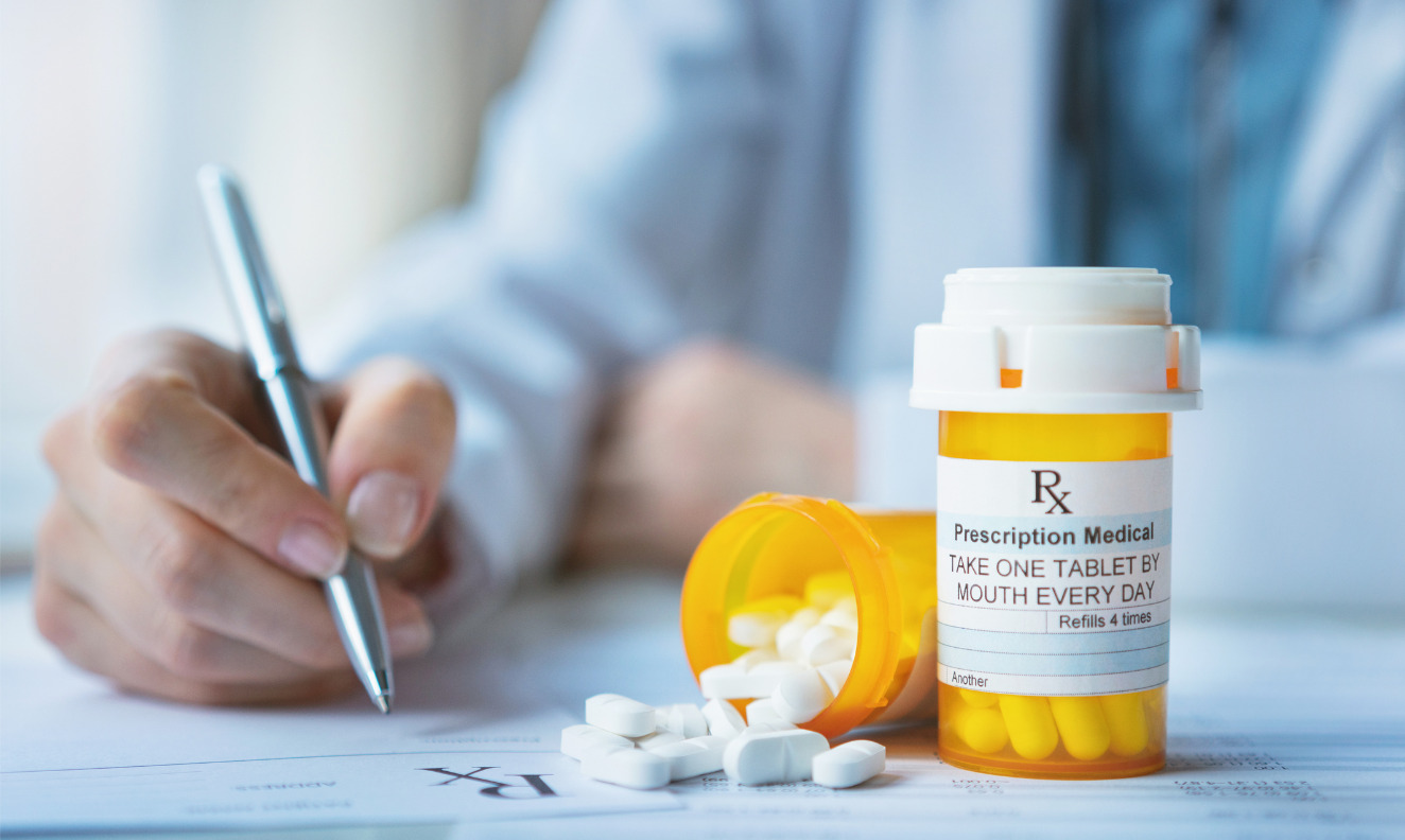 Doctor writing a prescription