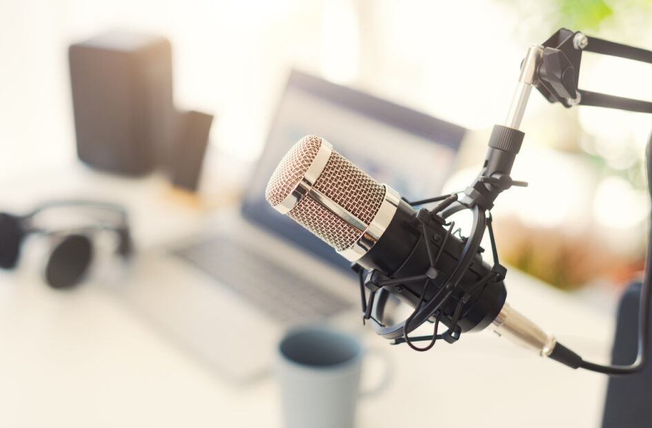 Healthcare podcast recording station
